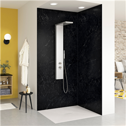 Panneau de douche Kinewall Design 125x202 xm Marbre noir