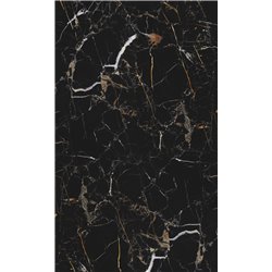 Panneau de douche Kinewall Design 125x202 xm Marbre noir et or