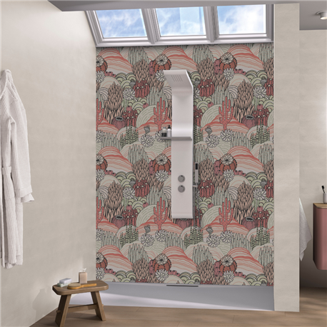 Panneau de douche Kinewall Design 125x202 xm Cactus désert Panneau de douche Kinewall Design 125x202 xm Cactus désert