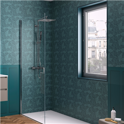 Panneau de douche Kinewall Design 100x202 cm Bleu exotica