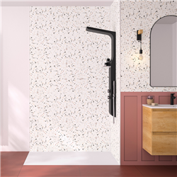 Panneau de douche Kinewall Design 100x202 cm Terrazzo terracotta