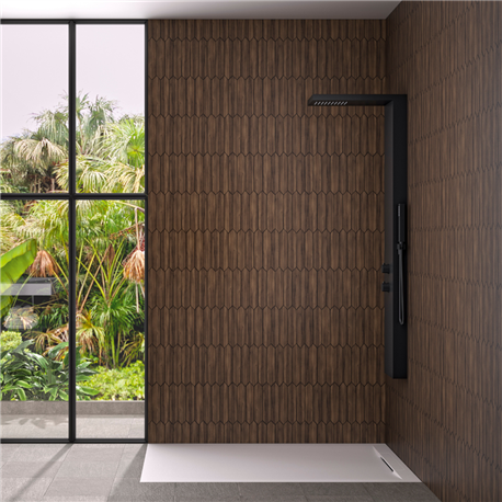 Panneau de douche Kinewall Design 100x202 cm Crayons noyer Panneau de douche Kinewall Design 100x202 cm Crayons noyer