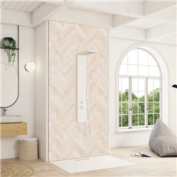 Panneau de douche Kinewall Design 100x202 cm Chevrons