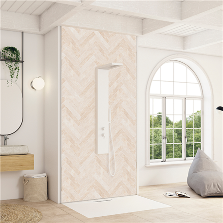 Panneau de douche Kinewall Design 100x202 cm Chevrons