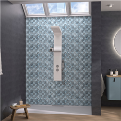 Panneau de douche Kinewall Design 125x202 xm Vintage gris bleu