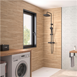 Panneau de douche Kinewall Design 100x202 cm Chêne naturel