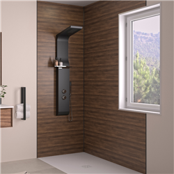 Panneau de douche Kinewall Design 100x202 cm Noyer