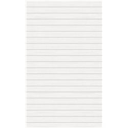 Panneau de douche Kinewall Design 125x202 xm Lambris horizontal blanc