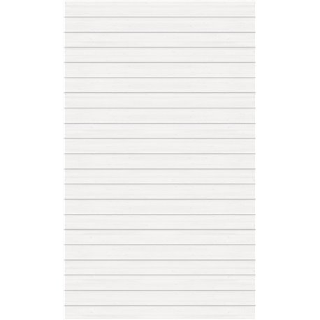 Panneau de douche Kinewall Design 125x202 xm Lambris horizontal blanc