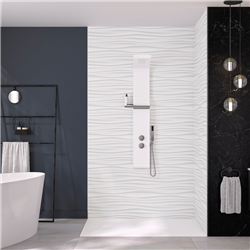 Panneau de douche Kinewall Design 125x250 cm Vagues horizontales