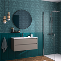 Panneau de douche Kinewall Design 125x202 xm Mixte bleu nuit + bleu exotica