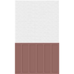 Panneau de douche Kinewall Design 125x202 xm Mixte terracotta + écaille blanche