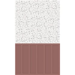 Panneau de douche Kinewall Design 100x202 cm Mixte terracotta + terrazzo terracotta
