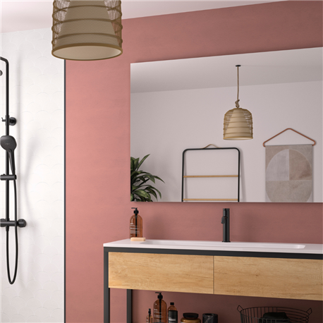 Panneau de douche Kinewall Design 100x202 cm Enduit terracotta Panneau de douche Kinewall Design 100x202 cm Enduit terracotta