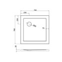 Receveur de douche Z11 carré Z1159 76x76 cm