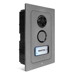 Boitier d'encastrement pour interphone avec cadre en Zamac par Urmet, 1122/60 211x47mm
