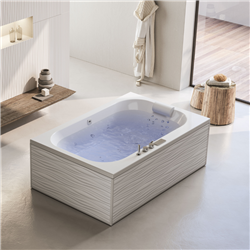 Baignoire balneo Bossanova air hôtel 185x120 cm, Tête à gauche