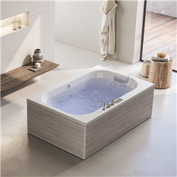 Baignoire balneo Bossanova air hôtel 185x120 cm, Tête à gauche