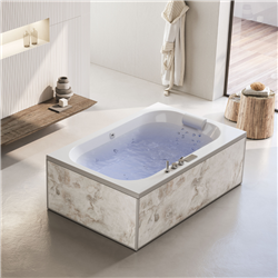 Baignoire balneo Bossanova air hôtel 185x120 cm, Tête à gauche