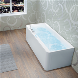 Baignoire balneo Samba version mate, vitalité 180x80 cm, tête à gauche