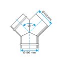 Culotte 90° Ø160 mm