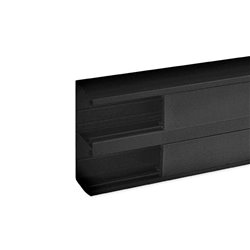 Lot de 2 m de goulotte d'installation clip45 TerCia TA-C45 134x55 2 compartiments noire