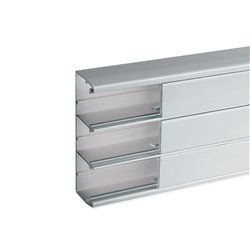 Lot de 12 m de goulotte d'installation clip45 TerCia TA-C45 164x55 3 compartiments alucolor