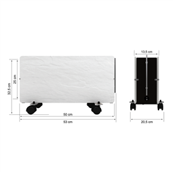 Radiateur à inertie Optimus, 1600 Watts Blanc Quartz
