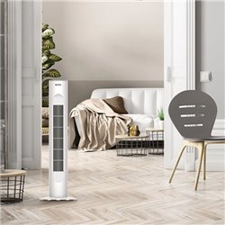 Ventilateur colonne BOREA+ 45 Watts Blanc