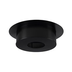 Finition plafond ronde FP150I/GH120/9019 Ø 150mm Noir pour conduit isolé