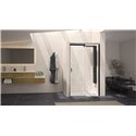 Paroi de douche avec 1 volet coulissant Flat C partie fixe à droite passage à gauche 1575-1605 mm