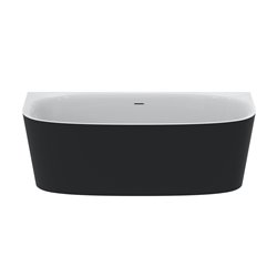 Baignoire semi ilot Dea 180x80 cm, Noir mat 220 Litres