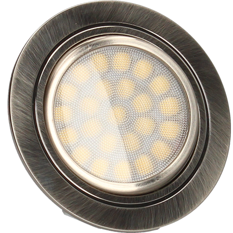 Lot 3 Spots Led Orientable pour Meuble PLUTON 2W 180 Lm + Cadre inclus TECH