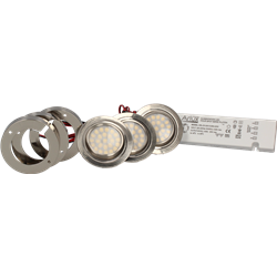 Lot 3 Spots Led Orientable pour Meuble PLUTON 2W 180 Lm + Cadre inclus TECH