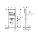 Bâti-support Duofix lavabo 112-130 cm robinetterie murale à encastrer