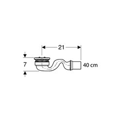Bonde de douche Garde d'eau 30 mm sortie en PP