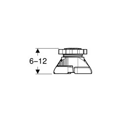 Jeu de 5 pieds pour receveur de douche H 6-12 cm
