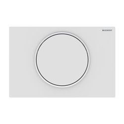 Plaque de déclenchement Sigma 10 Blanc mat laqué Anneau blanc