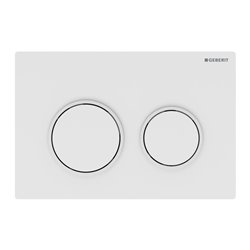 Plaque de déclenchement Omega20 Blanc Anneaux blanc mat