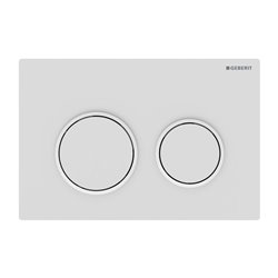 Plaque de déclenchement Omega20 Blanc mat laqué Anneaux blanc