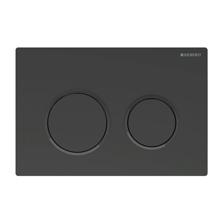 Plaque de déclenchement Omega20 Noir mat laqué Anneaux noirs