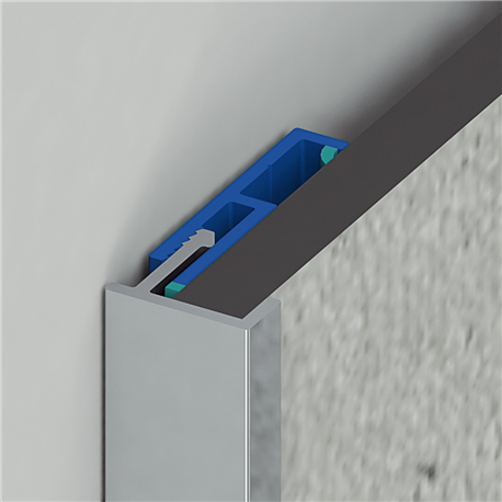 Lot de 2 Profilés en U Kinewall Start 216 cm Argent brillant