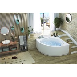 Baignoire balneo Otea vitalité 140 cm, tête à gauche