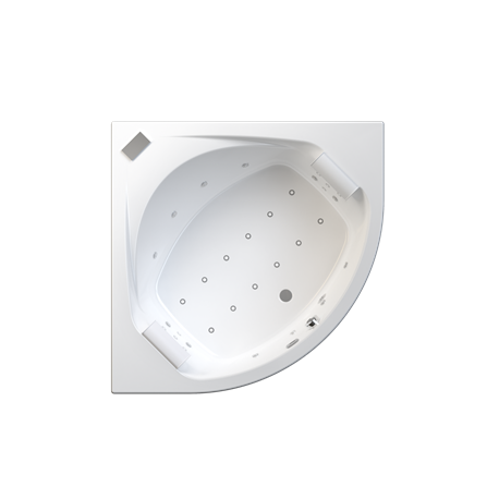 Baignoire balneo Otea sensation air pool 140 cm, tête à droite