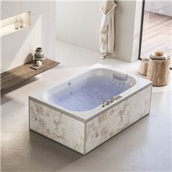 Tablier baignoire Marbre blanc 1, tablier de bain