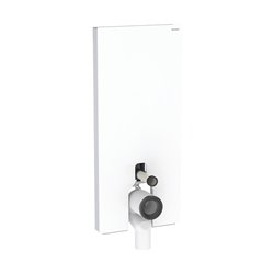 Panneau sanitaire Monolith WC sol Verre blanc / aluminium 114 cm