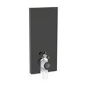 Panneau sanitaire Monolith WC sol Verre noir / aluminium chromé noir 114 cm
