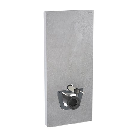 Panneau sanitaire Monolith WC suspendu Grès-céramique béton / aluminium chromé noir 114 cm Panneau sanitaire Monolith WC suspendu Grès-céramique béton / aluminium chromé noir 114 cm