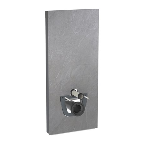 Panneau sanitaire Monolith WC suspendu Grès-céramique ardoise / aluminium chromé noir 114 cm Panneau sanitaire Monolith WC suspendu Grès-céramique ardoise / aluminium chromé noir 114 cm