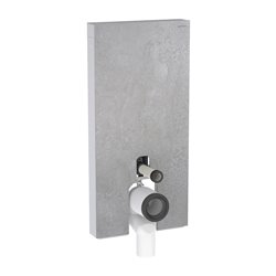 Panneau sanitaire Monolith WC sol Grès-céramique béton / aluminium chromé noir 101 cm